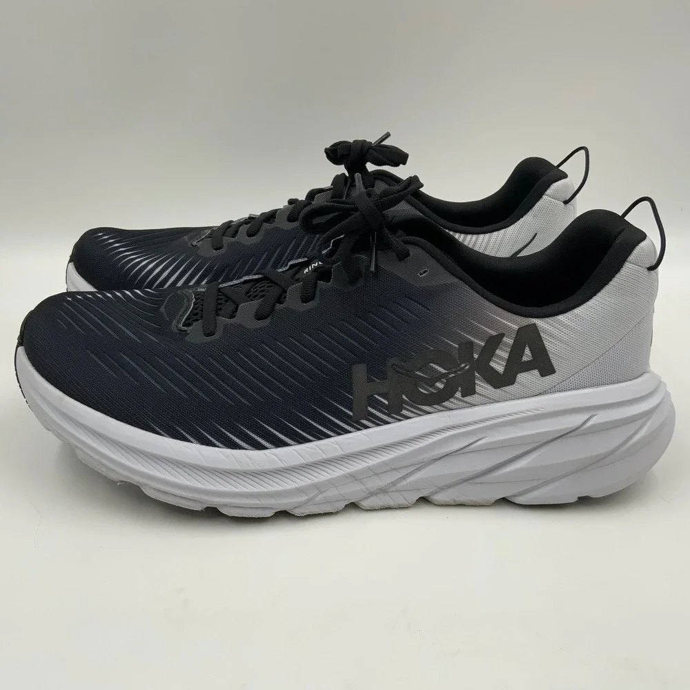 Hoka Rincon 3 Men's Running Shoes Black White Lightweight Size XX‎